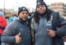 Auburn Eagles head football coach Dion Thomas-Hodges, left, with assistant coach Terrence Mendes.