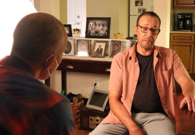 Paul Byard talks with film director Hubert Davis about the Colored Hockey League of the Maritimes.