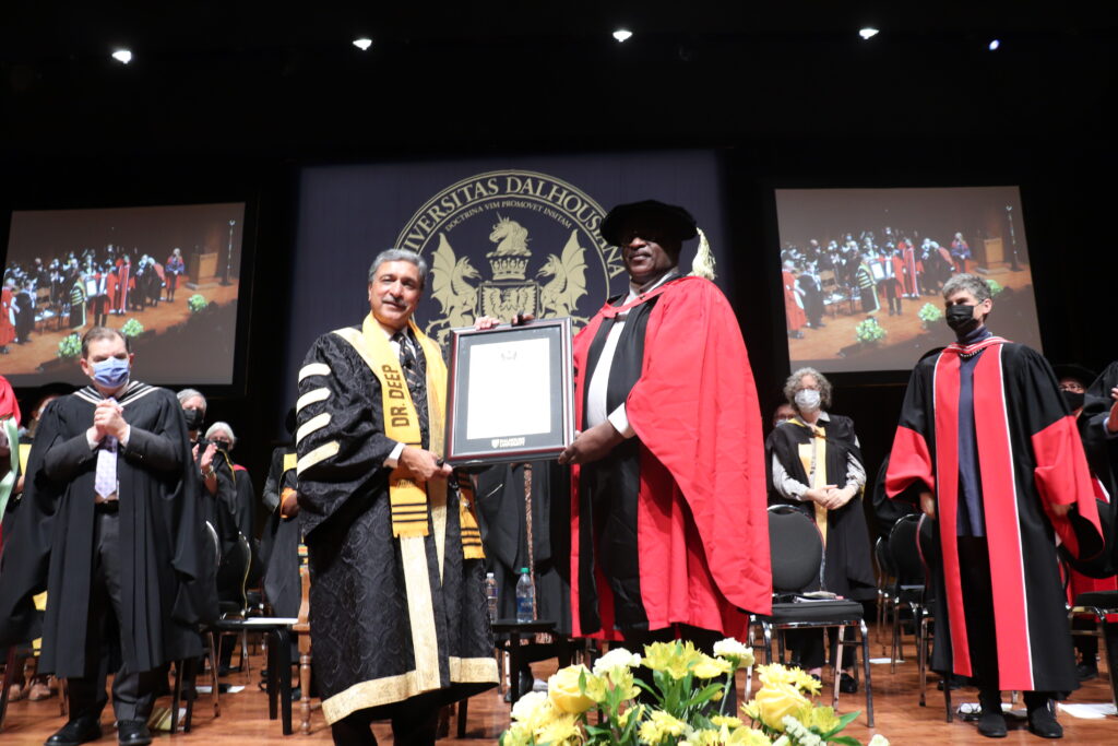 David Woods accepting an honorary degree. Credit: Matthew Byard
