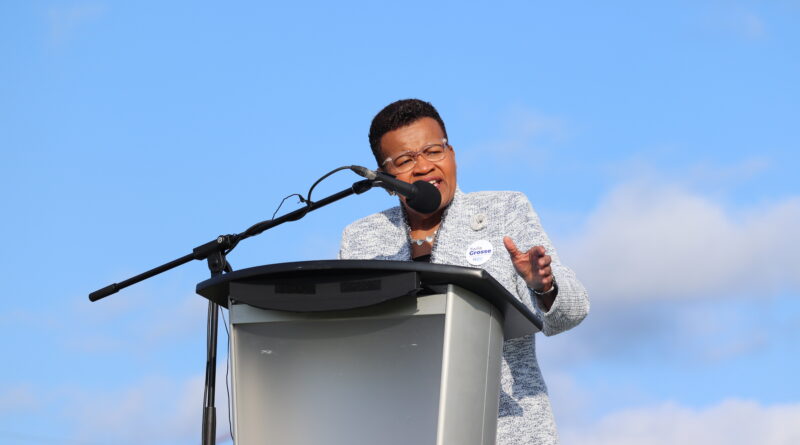 Twila Grosse during her announced that she's running for the PCs in the upcoming Preston byelection. Photo: Matthew Byard