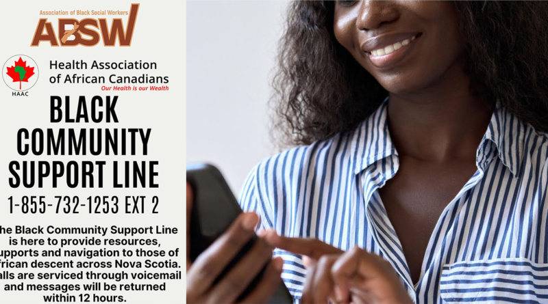 Black Community Support Line - 1-866-732-1253 Ext. 2