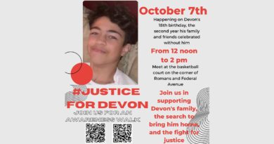 On October 7th, Devon's 18th birthday, his family will be hosting a march at the basketball courts on the corner of Romans and Federal Avenue. PLEASE join them from 12 noon to 2pm to celebrate Devon and continue the fight for justice and to find him. THEY NEED YOUR SUPPORT! Let's make some noise for Devon on his birthday and show Halifax how much we care about this young man and his family ❤️ #JusticeForDevon #BringDevonHome