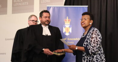 Twaila Grosse being sworn in as PC MLA for the Preston riding at the Black Cultural Centre for Nova Scotia. Aug. 17, 2023.