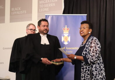 Twaila Grosse being sworn in as PC MLA for the Preston riding at the Black Cultural Centre for Nova Scotia. Aug. 17, 2023.