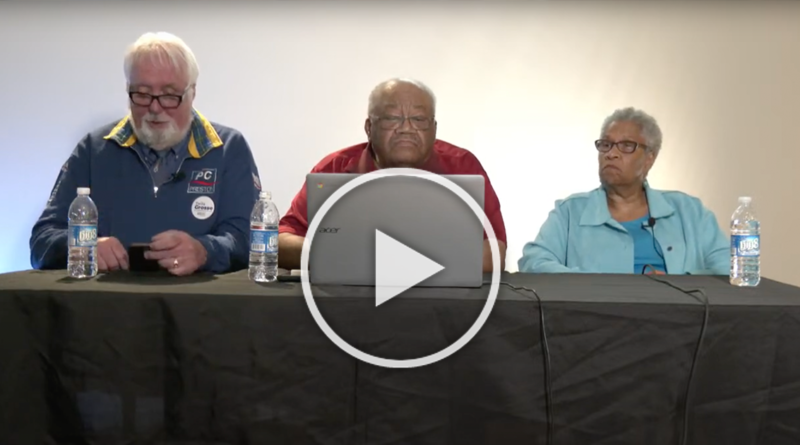 Former Preston area MLAs David Hendsbee (PC), Wayne Adams (Liberal), and Yvonne Atwell (NDP) participated in a live stream panel Tuesday as the polls closed for the Preston by-election. (Eastern Shore Cooperator & Nova Scotia Live Video)