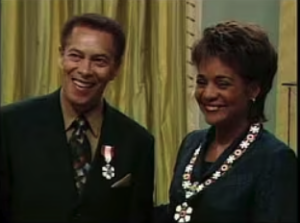 Walter Borden with Governor General Michaëlle Jean at his 2006 Order of Canada investiture ceremony.